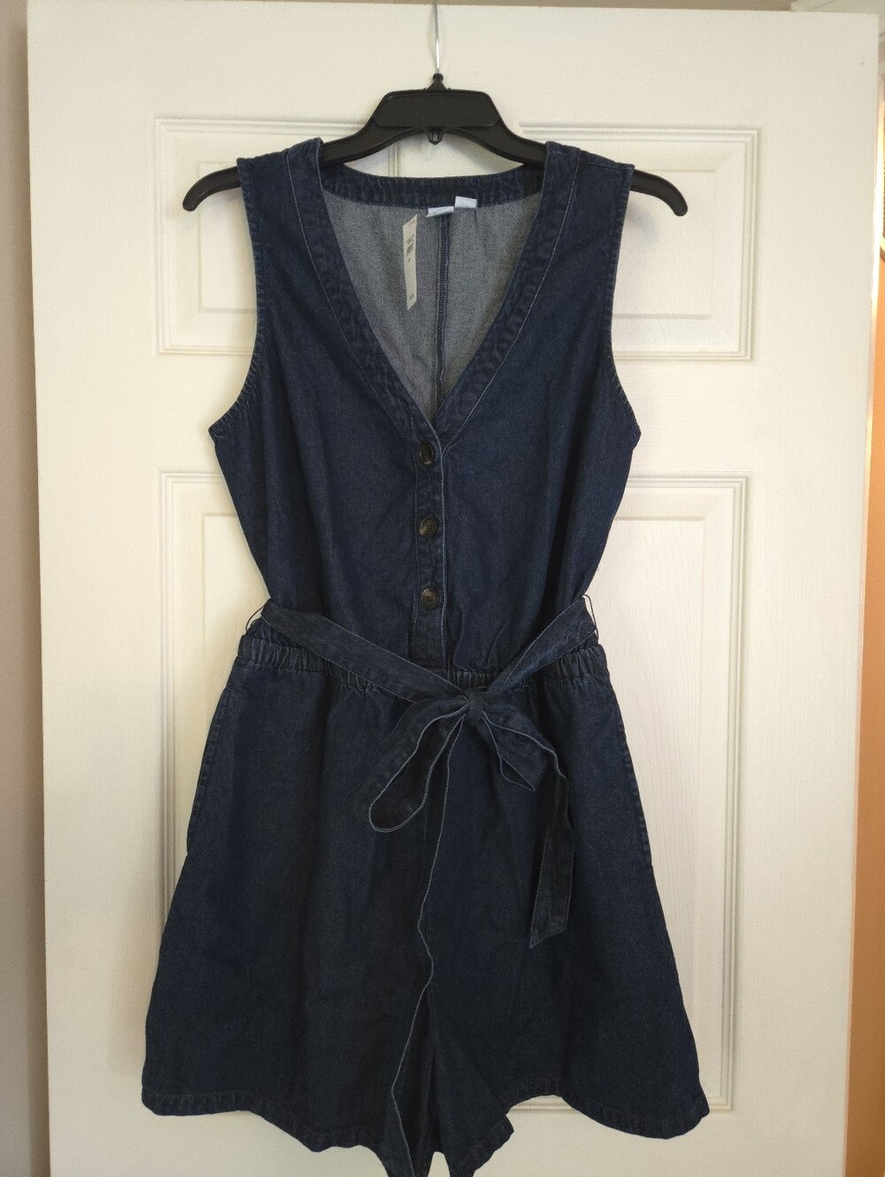 BNWT Womens's GAP Jean Romper W/ Belt Size M